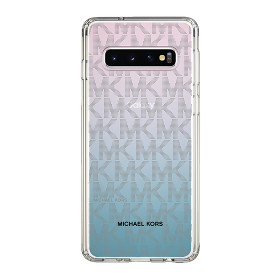 スリムプロテクションケース［ MICHAEL KORS - Signiture - Clear Black ］