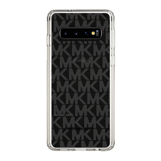 スリムプロテクションケース［ MICHAEL KORS - Signiture - Clear Black ］