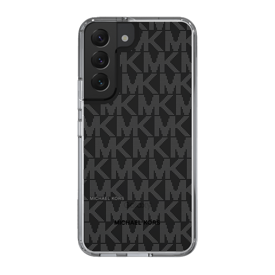 スリムプロテクションケース［ MICHAEL KORS - Signiture - Clear Black ］