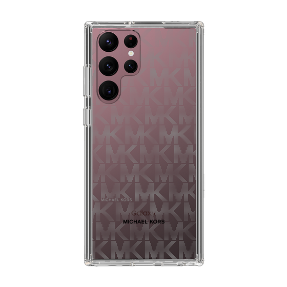 スリムプロテクションケース［ MICHAEL KORS - Signiture - Clear Black ］