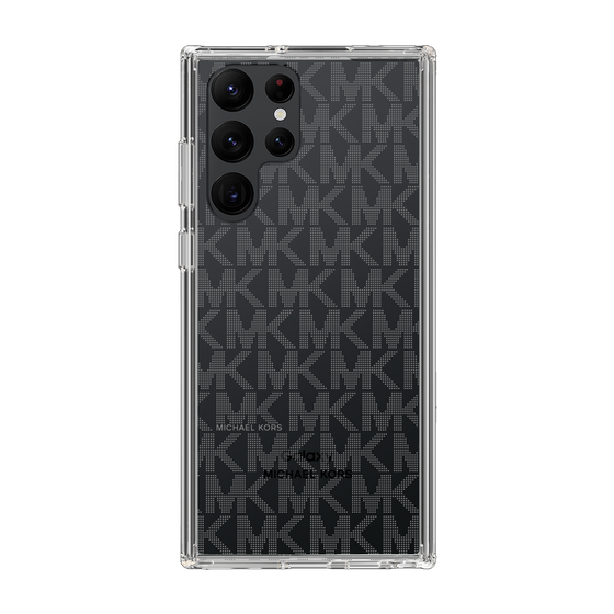 スリムプロテクションケース［ MICHAEL KORS - Signiture - Clear Black ］