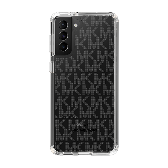 スリムプロテクションケース［ MICHAEL KORS - Signiture - Clear Black ］