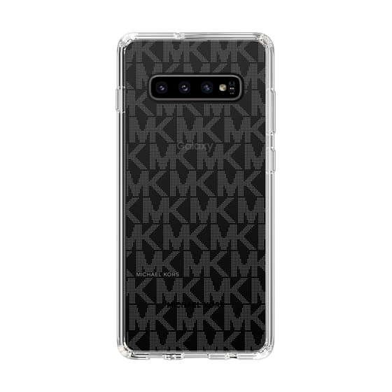 スリムプロテクションケース［ MICHAEL KORS - Signiture - Clear Black ］