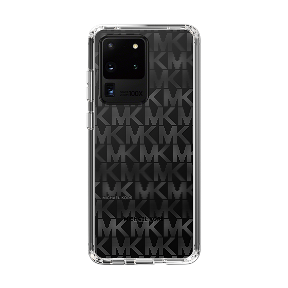 スリムプロテクションケース［ MICHAEL KORS - Signiture - Clear Black ］