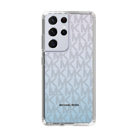 スリムプロテクションケース［ MICHAEL KORS - Signiture - Clear Black ］