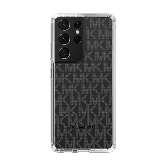 スリムプロテクションケース［ MICHAEL KORS - Signiture - Clear Black ］