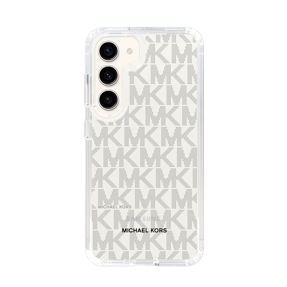 スリムプロテクションケース［ MICHAEL KORS - Signiture - Clear Black ］