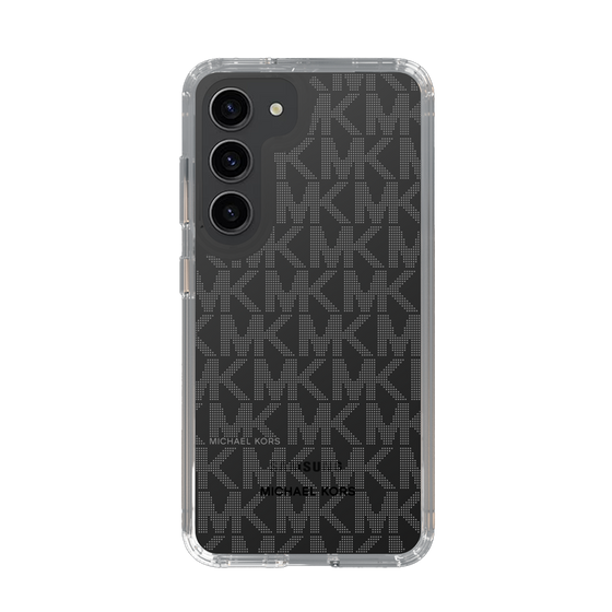 スリムプロテクションケース［ MICHAEL KORS - Signiture - Clear Black ］