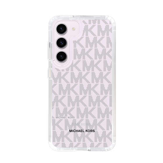 スリムプロテクションケース［ MICHAEL KORS - Signiture - Clear Black ］