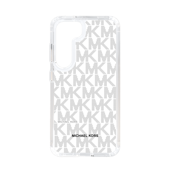スリムプロテクションケース［ MICHAEL KORS - Signiture - Clear Black ］