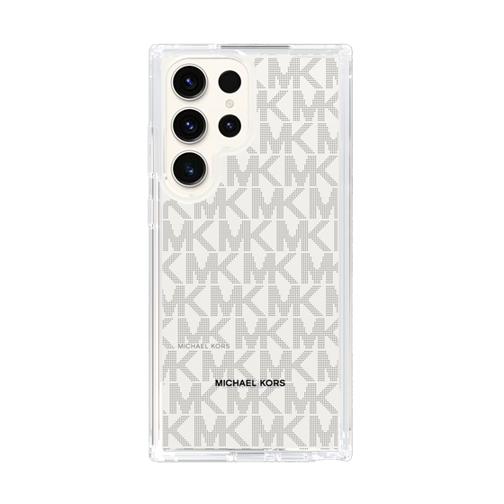 スリムプロテクションケース［ MICHAEL KORS - Signiture - Clear Black ］