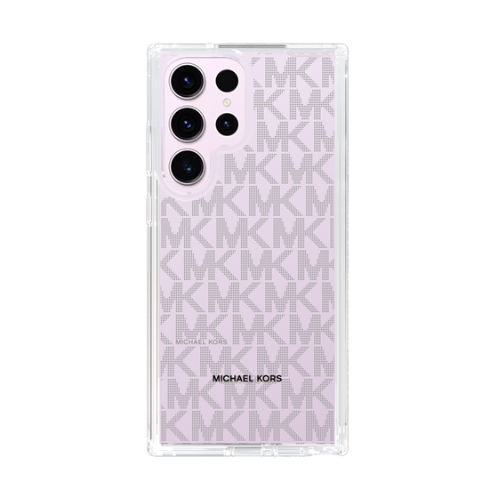 スリムプロテクションケース［ MICHAEL KORS - Signiture - Clear Black ］