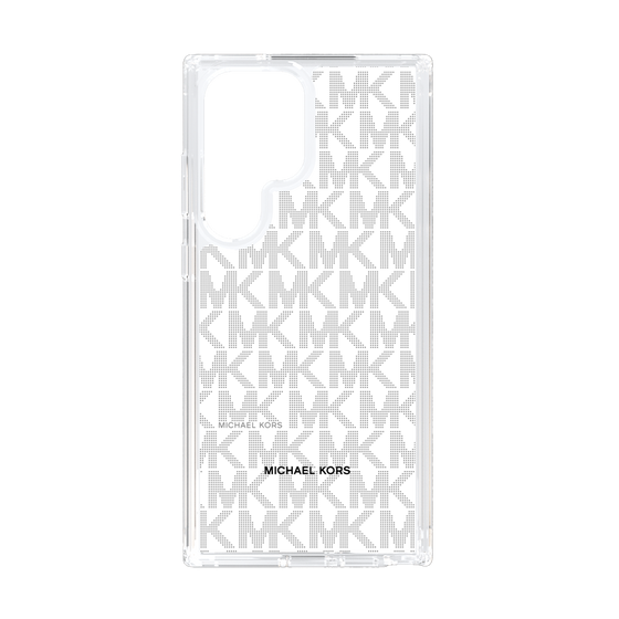 スリムプロテクションケース［ MICHAEL KORS - Signiture - Clear Black ］