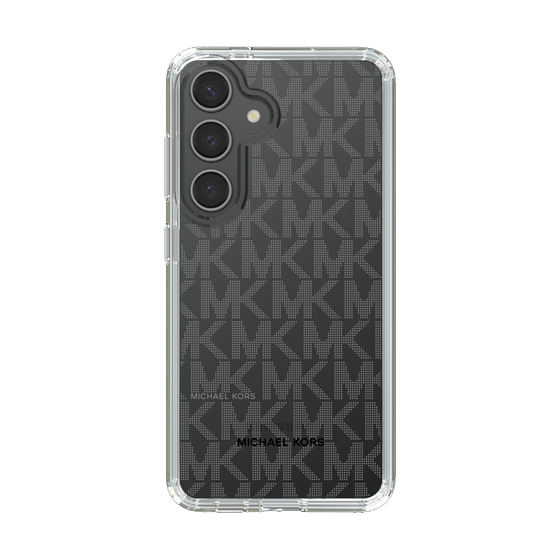 スリムプロテクションケース［ MICHAEL KORS - Signiture - Clear Black ］