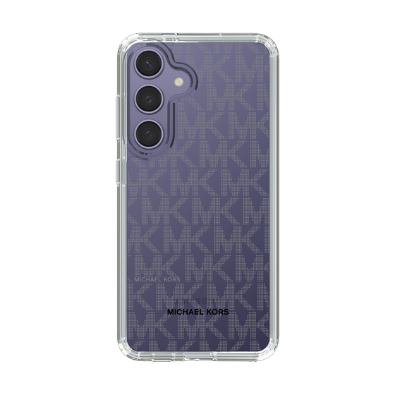 スリムプロテクションケース［ MICHAEL KORS - Signiture - Clear Black ］