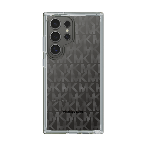 スリムプロテクションケース［ MICHAEL KORS - Signiture - Clear Black ］