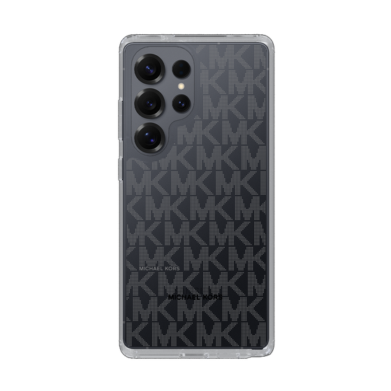スリムプロテクションケース［ MICHAEL KORS - Signiture - Clear Black ］