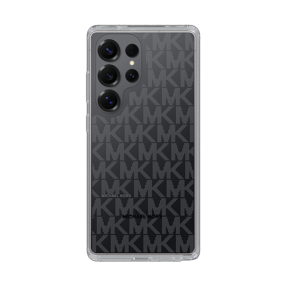 スリムプロテクションケース［ MICHAEL KORS - Signiture - Clear Black ］