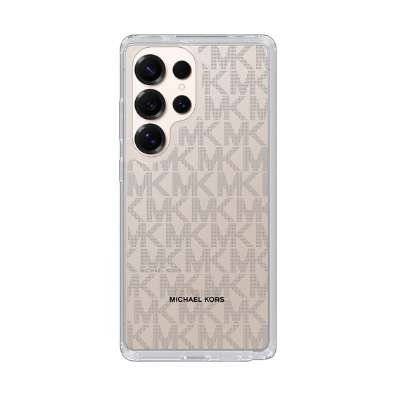 スリムプロテクションケース［ MICHAEL KORS - Signiture - Clear Black ］