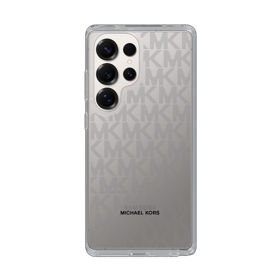 スリムプロテクションケース［ MICHAEL KORS - Signiture - Clear Black ］