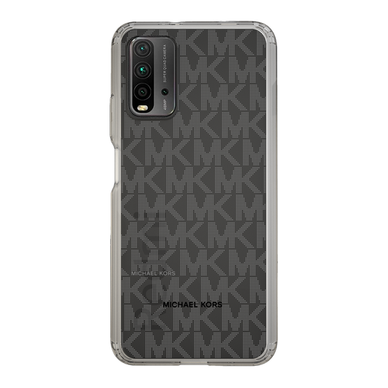 スリムプロテクションケース［ MICHAEL KORS - Signiture - Clear Black ］