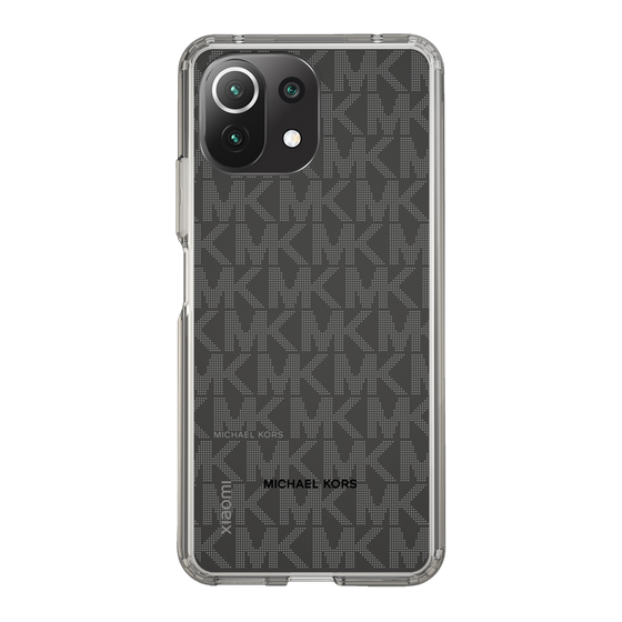 スリムプロテクションケース［ MICHAEL KORS - Signiture - Clear Black ］