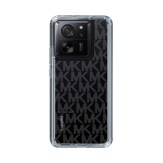 スリムプロテクションケース［ MICHAEL KORS - Signiture - Clear Black ］