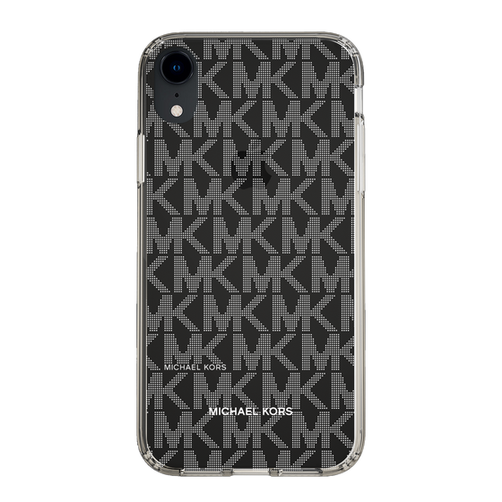 スリムプロテクションケース［ MICHAEL KORS - Signiture - Clear White ］