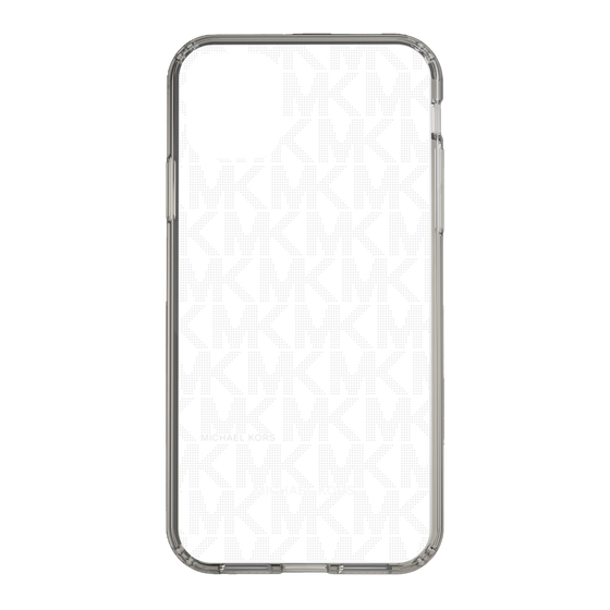 スリムプロテクションケース［ MICHAEL KORS - Signiture - Clear White ］