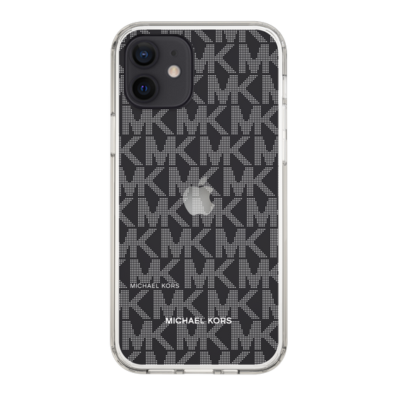 スリムプロテクションケース［ MICHAEL KORS - Signiture - Clear White ］