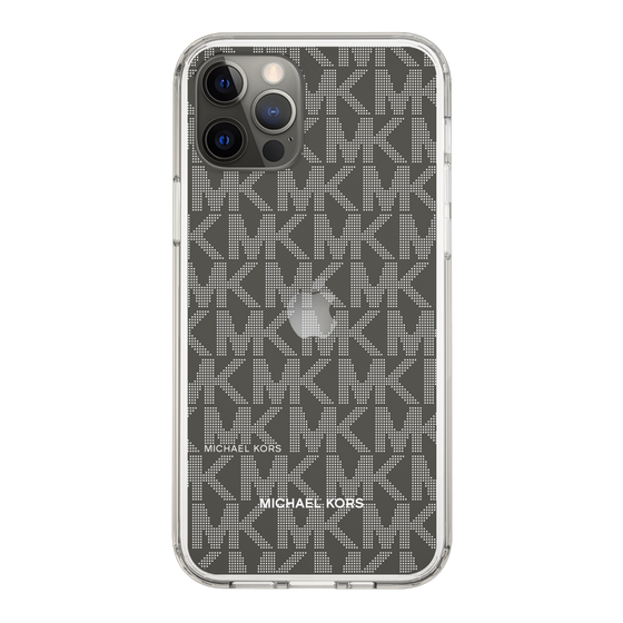 スリムプロテクションケース［ MICHAEL KORS - Signiture - Clear White ］