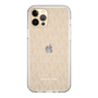 スリムプロテクションケース［ MICHAEL KORS - Signiture - Clear White ］