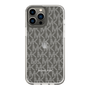 スリムプロテクションケース［ MICHAEL KORS - Signiture - Clear White ］