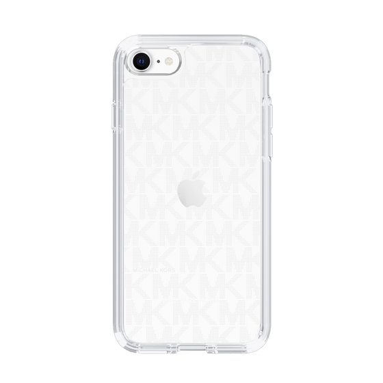 スリムプロテクションケース［ MICHAEL KORS - Signiture - Clear White ］