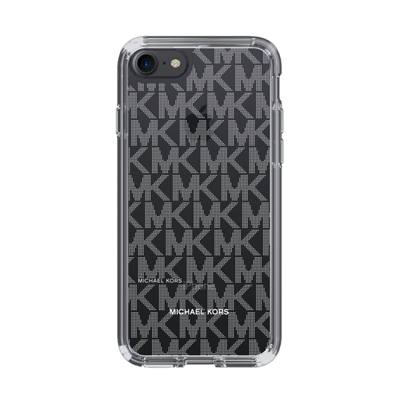 スリムプロテクションケース［ MICHAEL KORS - Signiture - Clear White ］