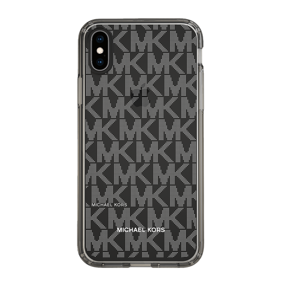 スリムプロテクションケース［ MICHAEL KORS - Signiture - Clear White ］