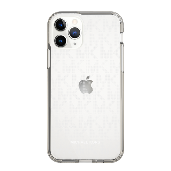 スリムプロテクションケース［ MICHAEL KORS - Signiture - Clear White ］