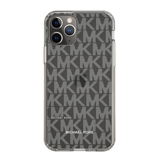 スリムプロテクションケース［ MICHAEL KORS - Signiture - Clear White ］