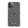 スリムプロテクションケース［ MICHAEL KORS - Signiture - Clear White ］
