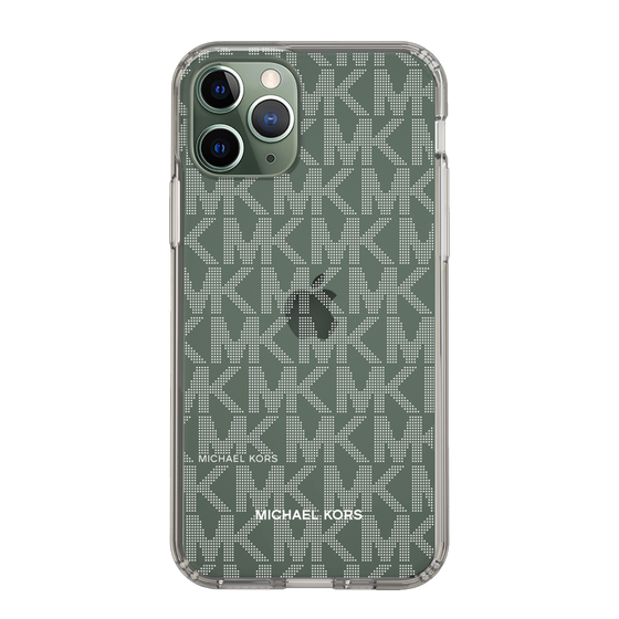 スリムプロテクションケース［ MICHAEL KORS - Signiture - Clear White ］