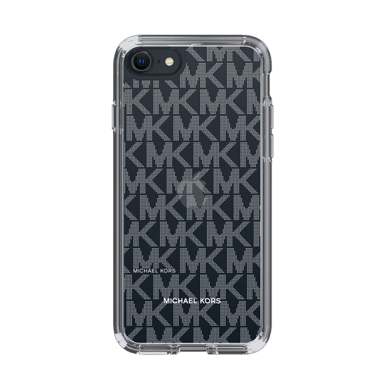 スリムプロテクションケース［ MICHAEL KORS - Signiture - Clear White ］