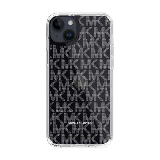 スリムプロテクションケース［ MICHAEL KORS - Signiture - Clear White ］