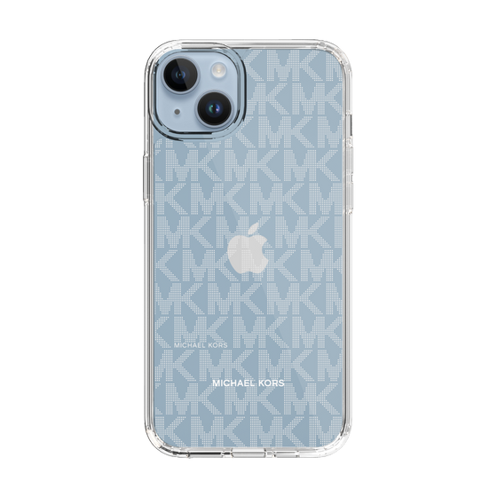 スリムプロテクションケース［ MICHAEL KORS - Signiture - Clear White ］