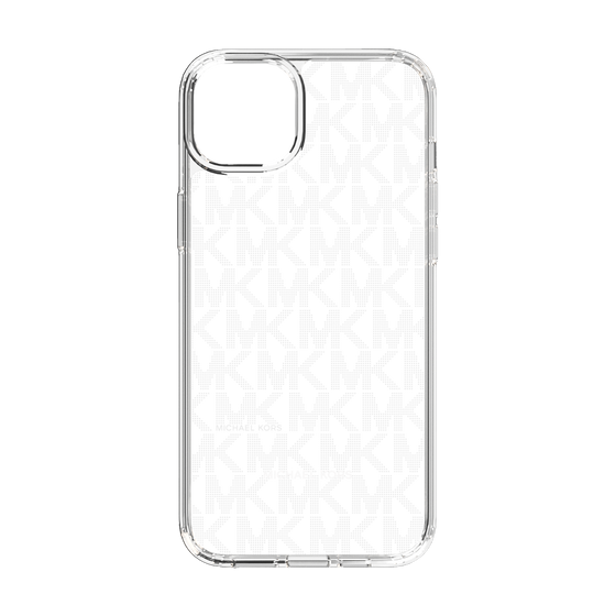 スリムプロテクションケース［ MICHAEL KORS - Signiture - Clear White ］