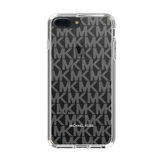 スリムプロテクションケース［ MICHAEL KORS - Signiture - Clear White ］