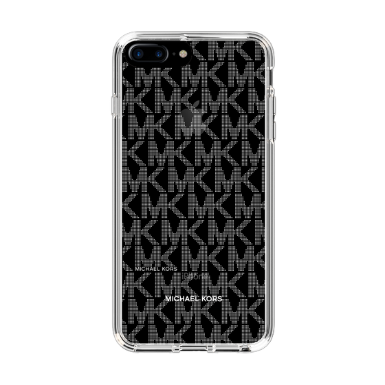 スリムプロテクションケース［ MICHAEL KORS - Signiture - Clear White ］