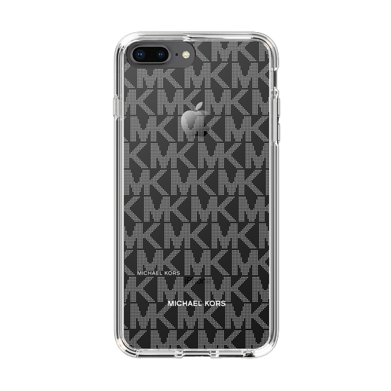 スリムプロテクションケース［ MICHAEL KORS - Signiture - Clear White ］