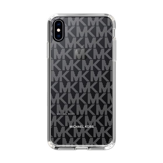 スリムプロテクションケース［ MICHAEL KORS - Signiture - Clear White ］