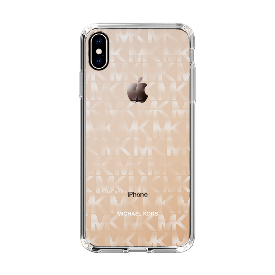 スリムプロテクションケース［ MICHAEL KORS - Signiture - Clear White ］