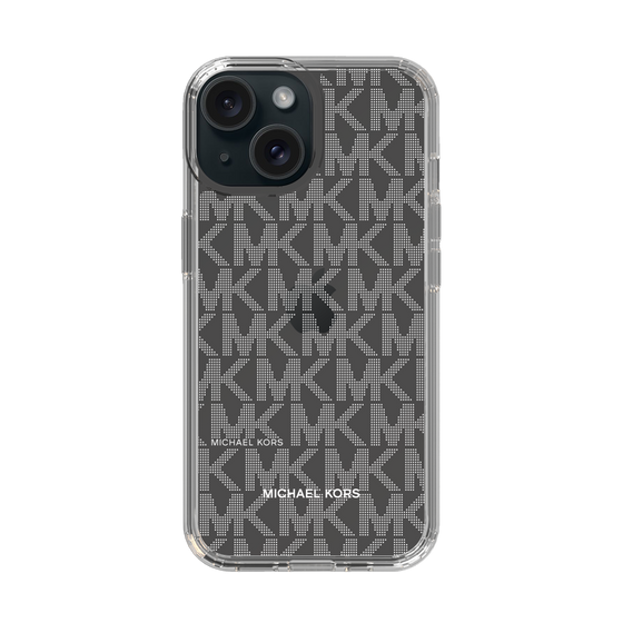 スリムプロテクションケース［ MICHAEL KORS - Signiture - Clear White ］